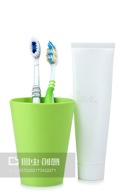 牙刷加牙膏Toothbrush with toothpaste